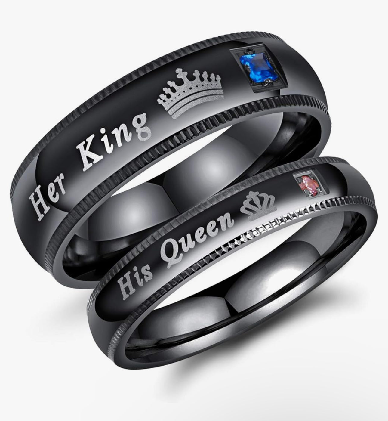 Her King/His Queen Matching Rings