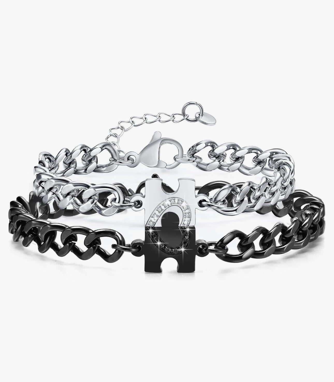 Puzzle Heart Bracelets For Couples